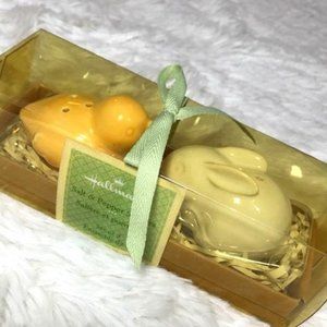 Hallmark Ceramic Chick and Bunny Salt & Pepper Shakers